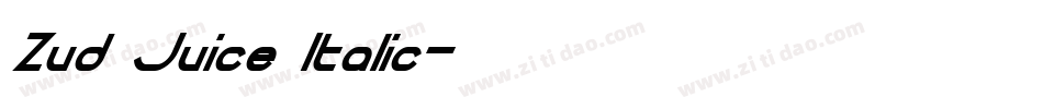 Zud Juice Italic字体转换